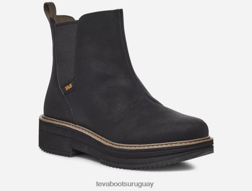 Teva 2PD2D6133 chelsea de forma media para mujer negro