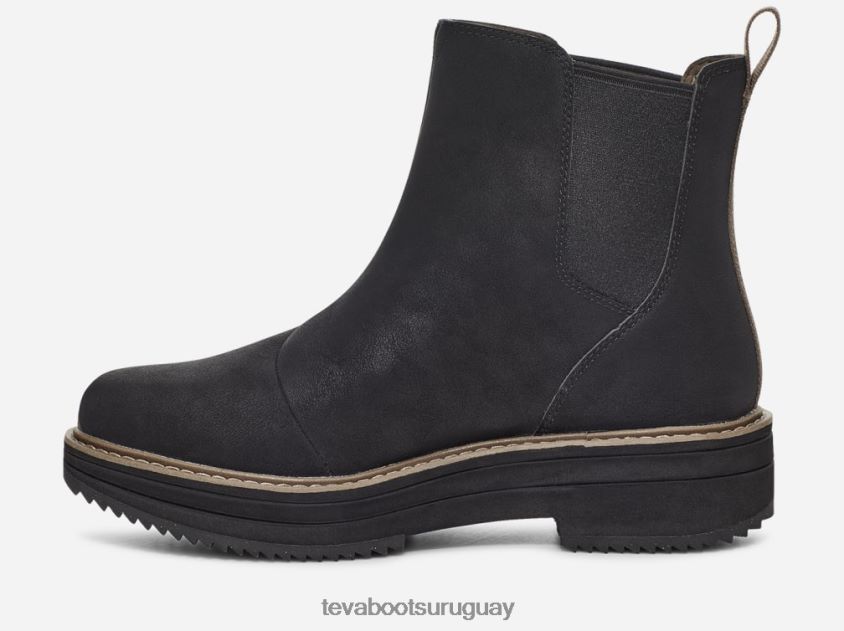 Teva 2PD2D6133 chelsea de forma media para mujer negro