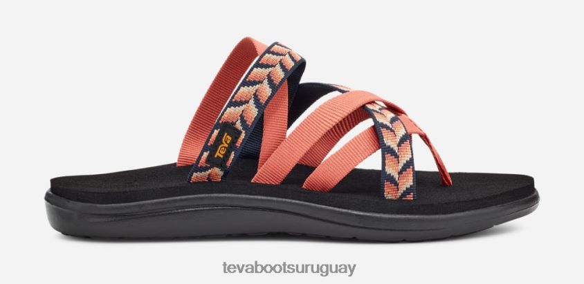 Teva 2PD2D6201 voya zillesa mujer naranja retro geométrico
