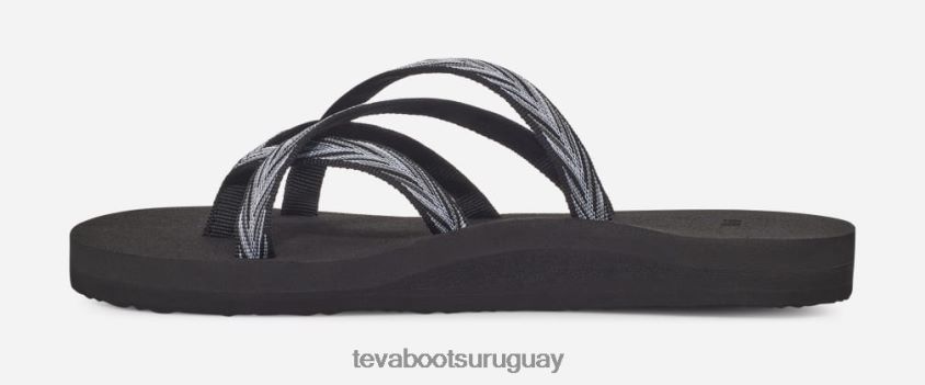 Teva 2PD2D644 olowahu de mujer palmas negro/blanco