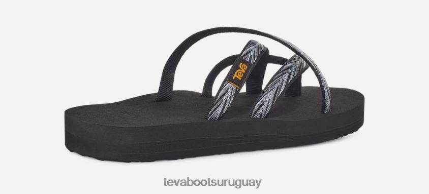 Teva 2PD2D644 olowahu de mujer palmas negro/blanco