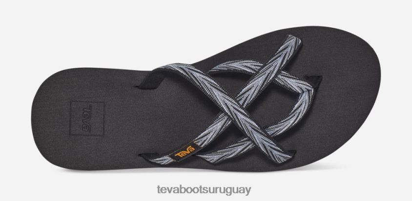 Teva 2PD2D644 olowahu de mujer palmas negro/blanco