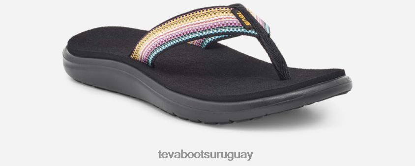 Teva 2PD2D654 chanclas voya para mujer antiguo negro multi