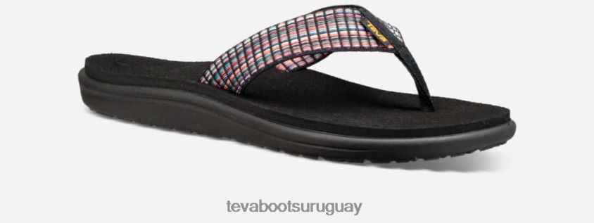 Teva 2PD2D655 chanclas voya para mujer bar calle multi negro