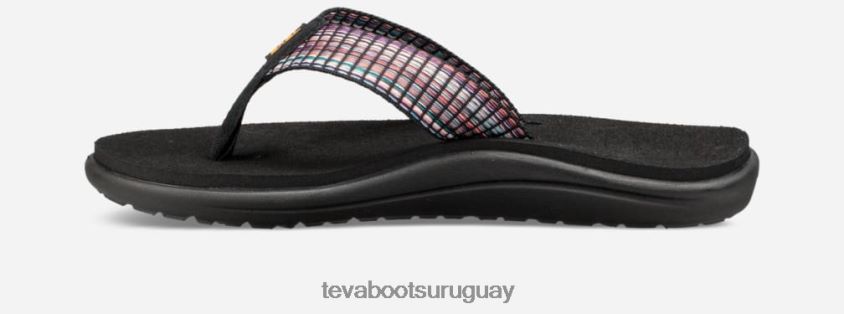 Teva 2PD2D655 chanclas voya para mujer bar calle multi negro