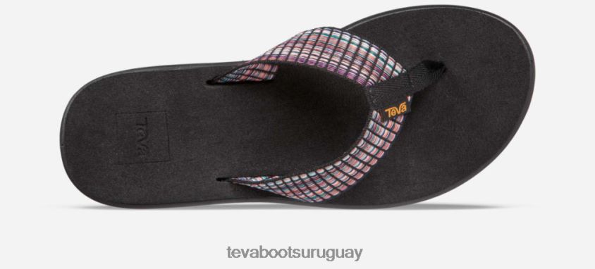 Teva 2PD2D655 chanclas voya para mujer bar calle multi negro