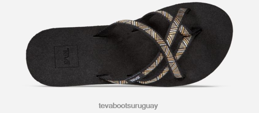 Teva 2PD2D659 cuña mush mandalyn ola 2 para mujer agave negro metálico