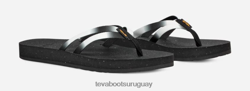 Teva 2PD2D692 sandalias reflip con tiras graduadas para mujer aura blanco/negro