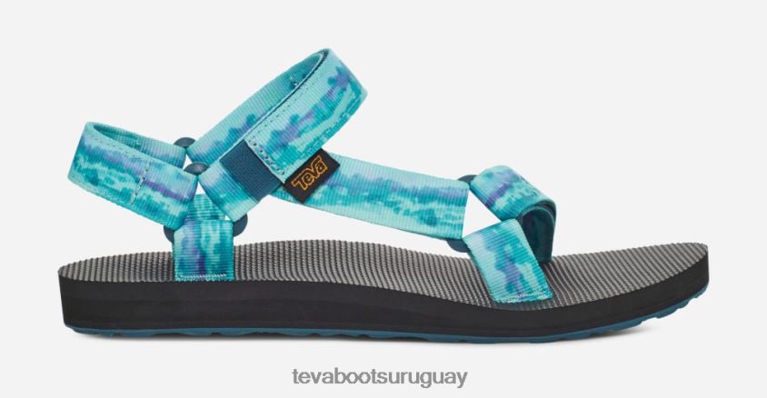 Teva 2PD2D6130 teñido anudado universal original para mujer coral azul sorbete