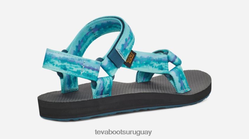 Teva 2PD2D6130 teñido anudado universal original para mujer coral azul sorbete