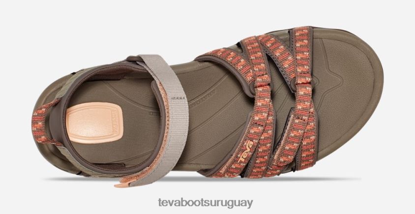 Teva 2PD2D616 tira de mujer pilas bronceado/naranja