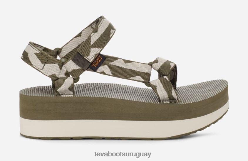 Teva 2PD2D650 plataforma plana universal para mujer equilibrio aceituna quemada