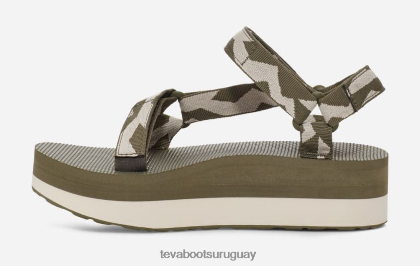 Teva 2PD2D650 plataforma plana universal para mujer equilibrio aceituna quemada