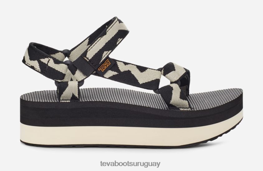 Teva 2PD2D651 plataforma plana universal para mujer equilibrio negro