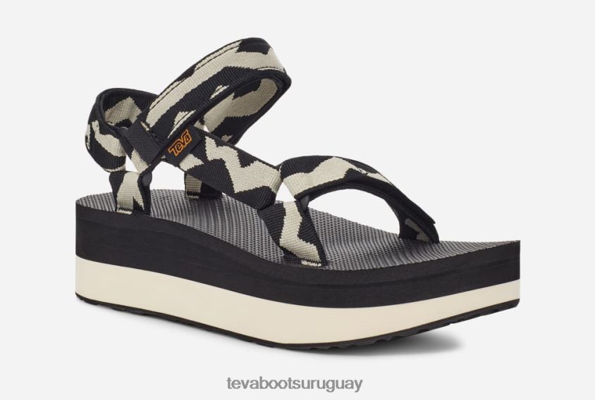 Teva 2PD2D651 plataforma plana universal para mujer equilibrio negro