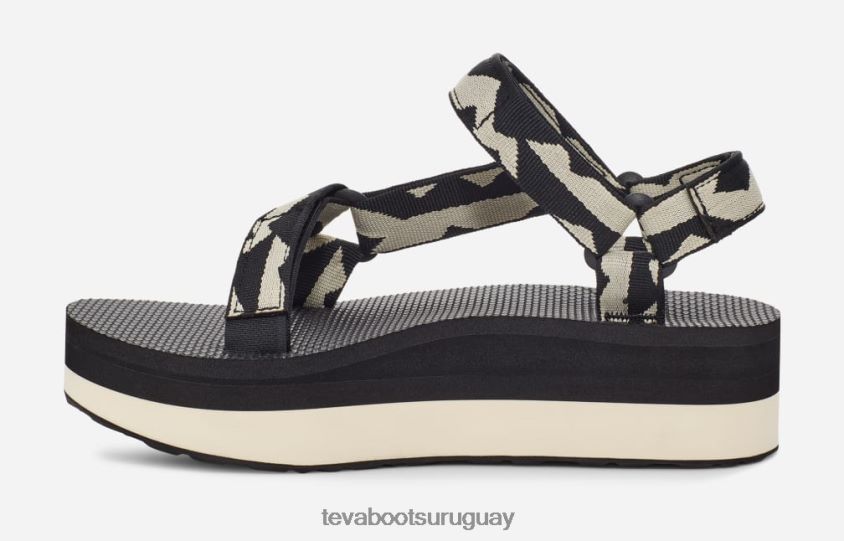 Teva 2PD2D651 plataforma plana universal para mujer equilibrio negro