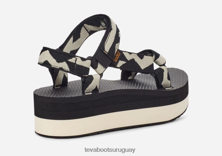 Teva 2PD2D651 plataforma plana universal para mujer equilibrio negro