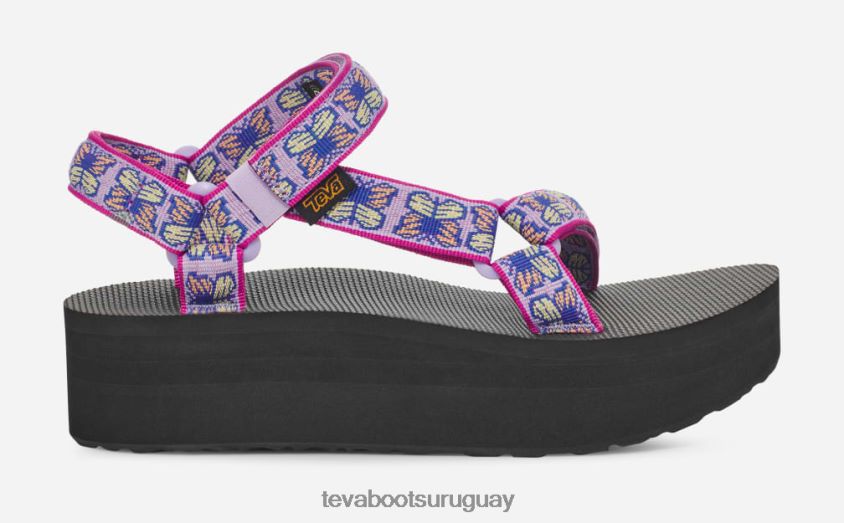 Teva 2PD2D653 plataforma plana universal para mujer mariposa lila