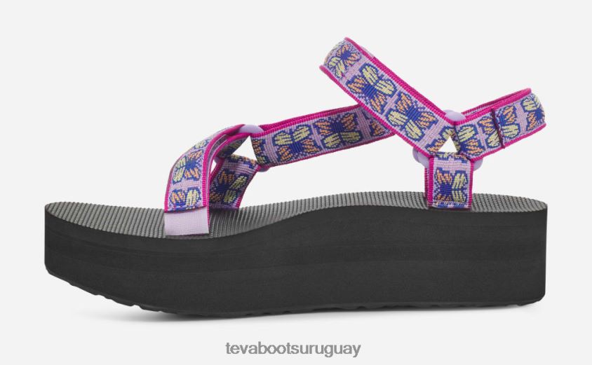 Teva 2PD2D653 plataforma plana universal para mujer mariposa lila