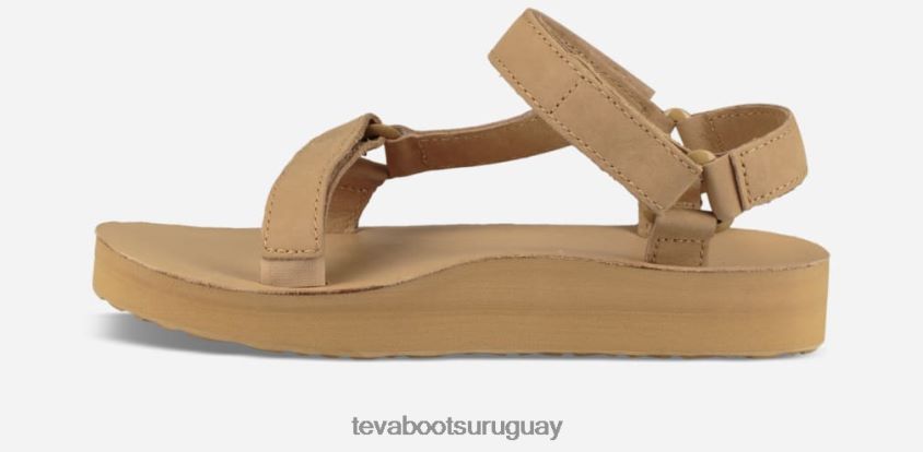 Teva 2PD2D677 cuero universal de forma media para mujer arena del desierto