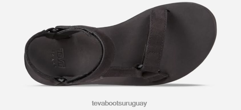 Teva 2PD2D678 cuero universal de forma media para mujer negro