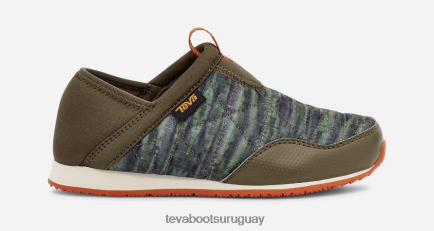 Teva 2PD2D6362 los niños recuerdan el teñido anudado sorbete de oliva oscuro