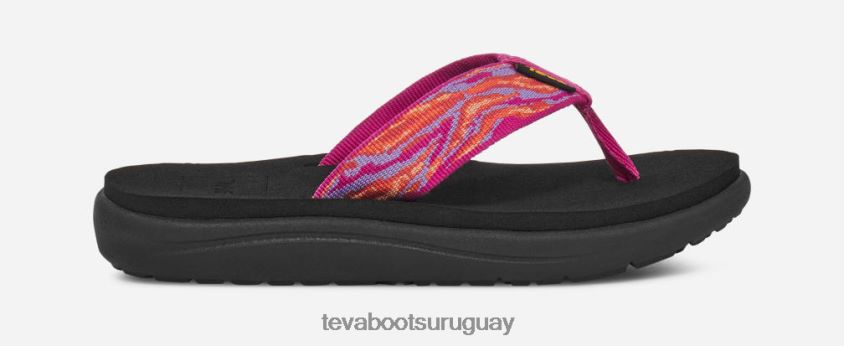 Teva 2PD2D6156 niños pequeños voya flip ondas rosa violeta