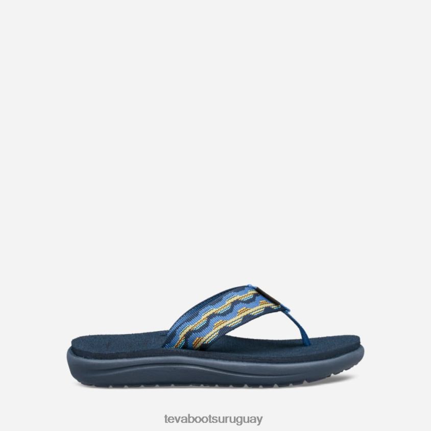 Teva 2PD2D6163 voya flip para niños grandes kishi azul oscuro