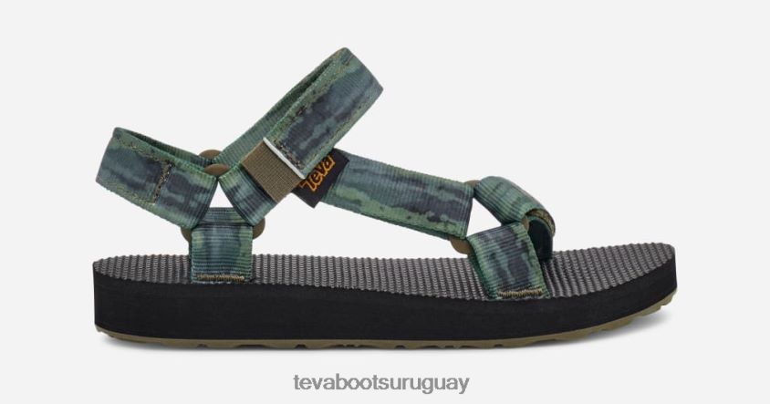 Teva 2PD2D6341 tie-dye universal original para niños pequeños sorbete de oliva oscuro