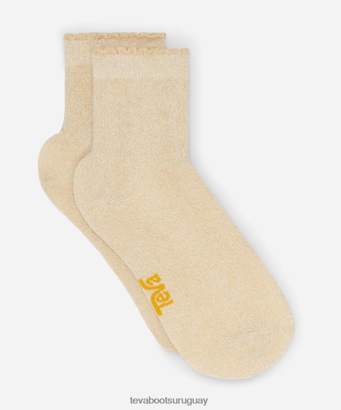 Teva 2PD2D6209 calcetines cuartos metálicos de todo género oro metalico
